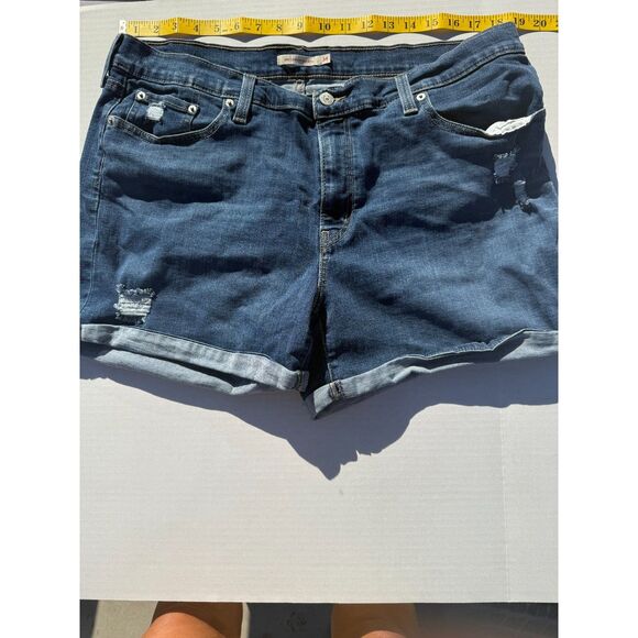 Levi's Pants - Levi Women's Mid Length Distressed Shorts Size 34 Waist Stretch Inseam 5
